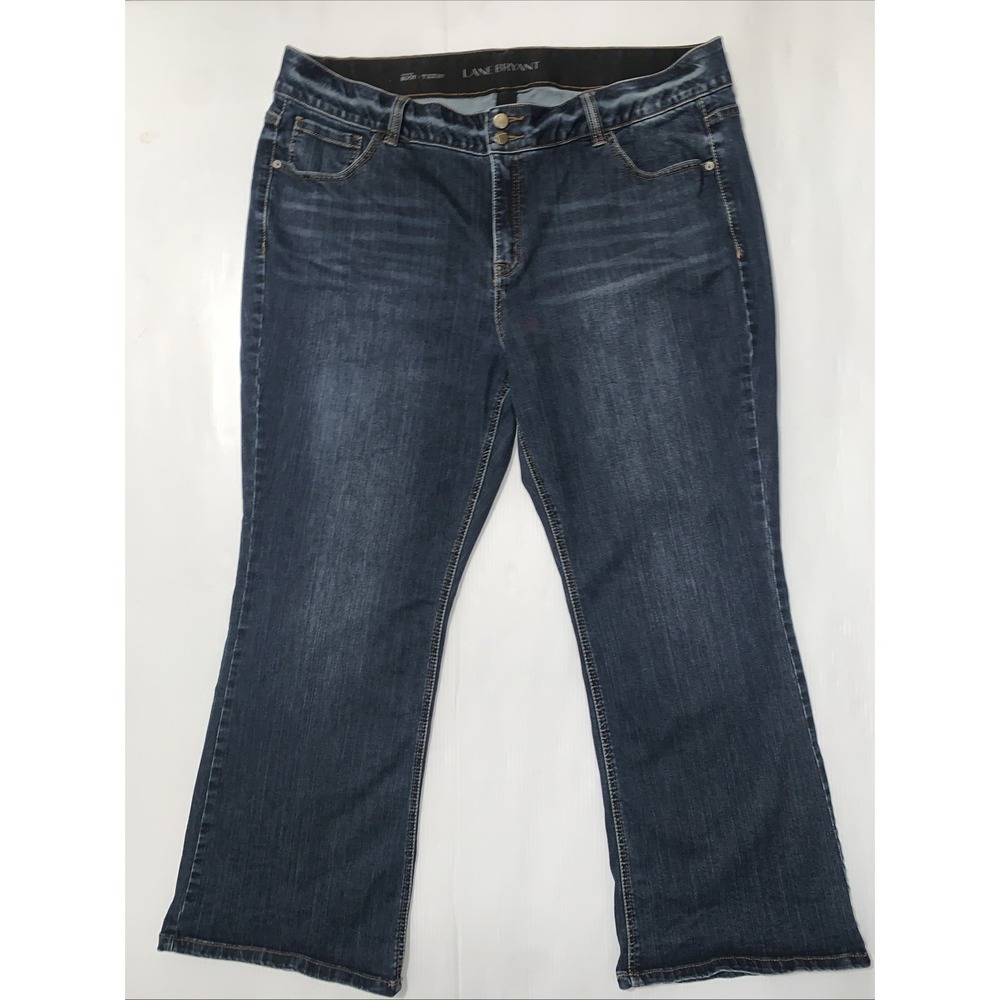 Lane Bryant Jeans Womens 24 Short Blue Bootcut Tighter Tummy Technology Stretch
